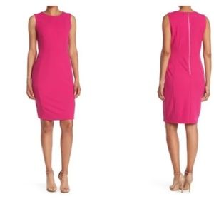 Marina Magenta Sleeveless Sheath Dress Size 10